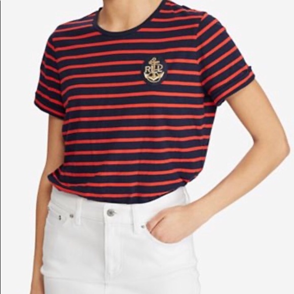 Lauren Ralph Lauren Crest Embroidered T-Shirt - Picture 4 of 4